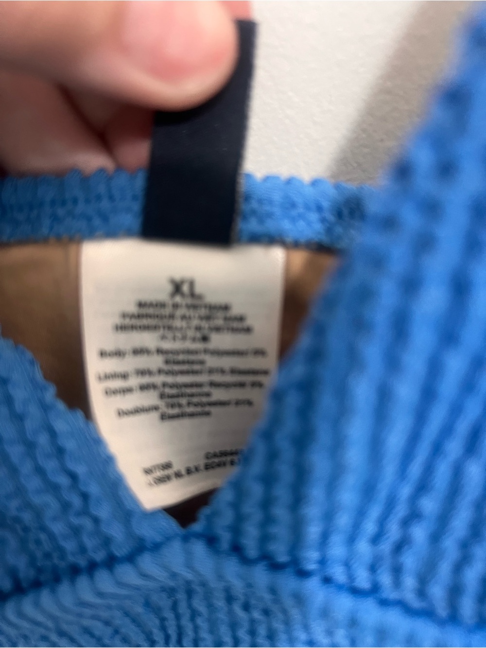 Jcrew Electric Blue Ribbed One-Piece Swimsuit - Picture 4 of 4